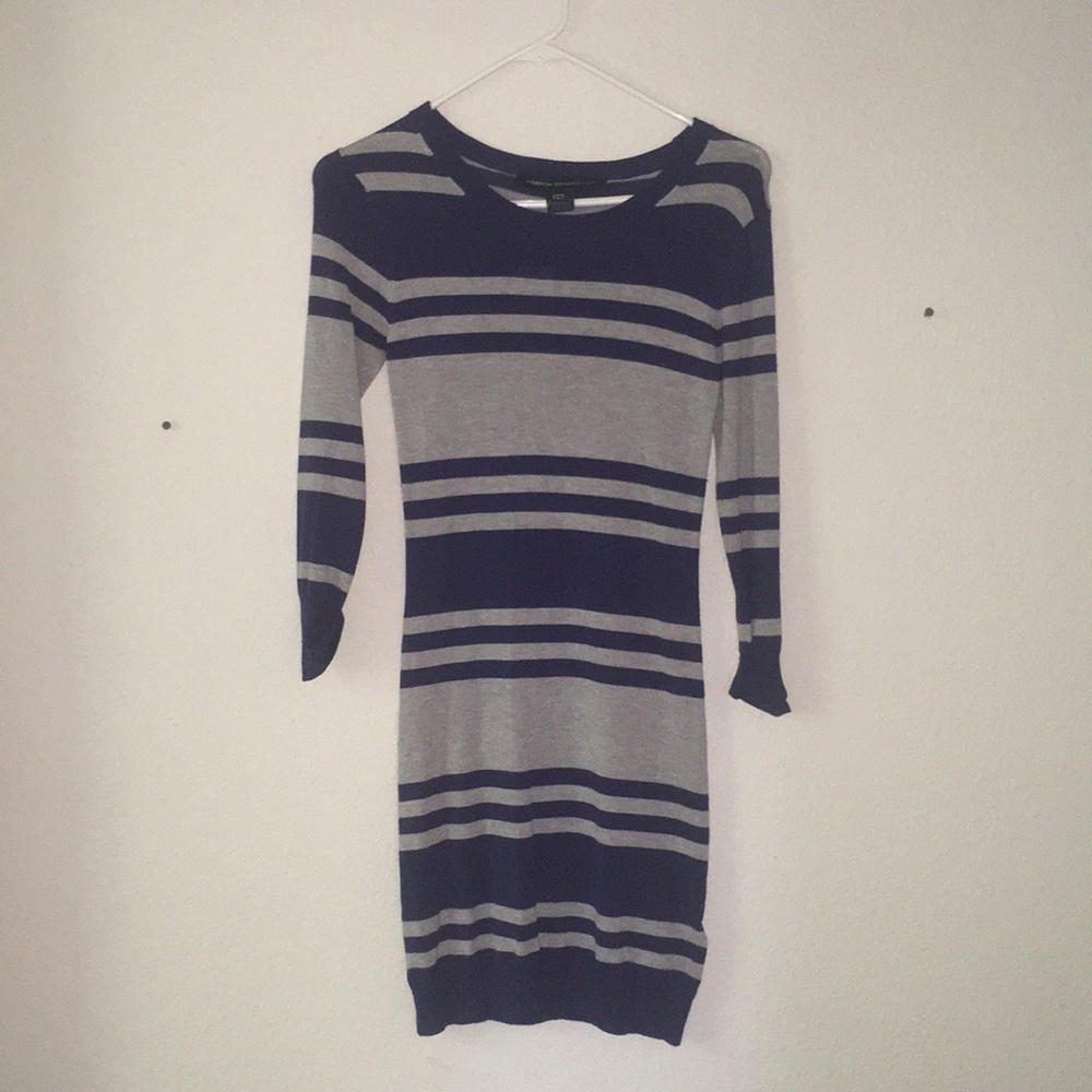 French Connection Blue Striped Dress